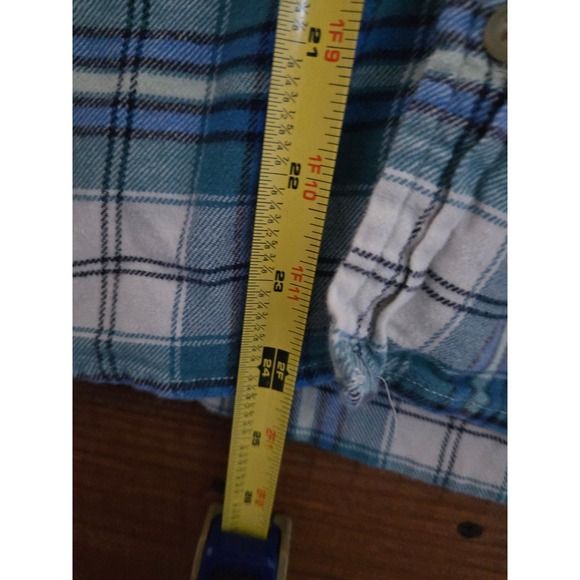 VINEYARD VINES - Boys Plaid Flannel Button Up Shirt Blue Green White Size. M - Picture 6 of 7